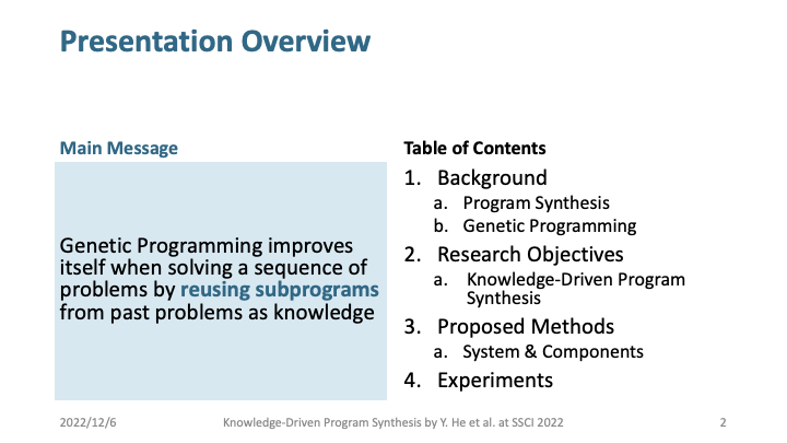 slide of presentation at ssci 2022